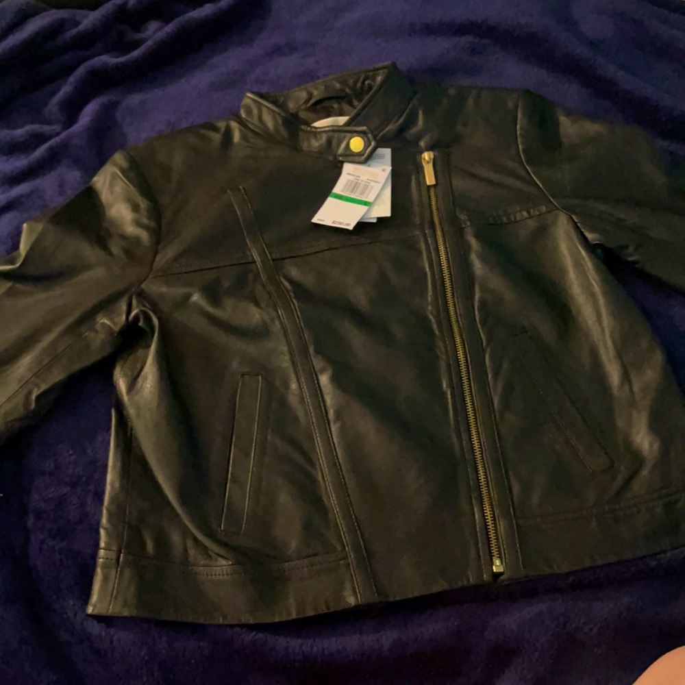 MK leather jacket Black size Large brand new never worn
